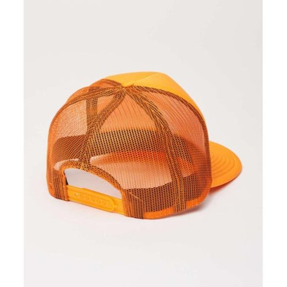 UO 47 Men's LA Dodgers Embroidered Logo Trucker Orange Hat Adjustable Snapback - Picture 10 of 13